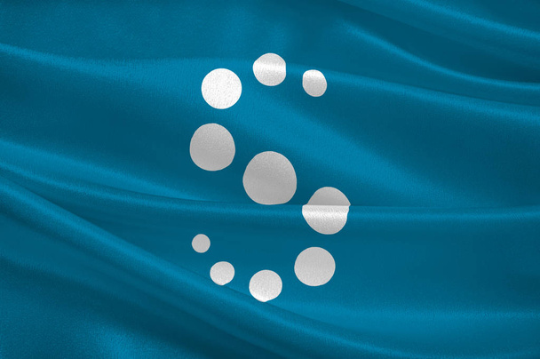 Flaga w regionie Zelandia w Danii - Zdjęcie, obraz