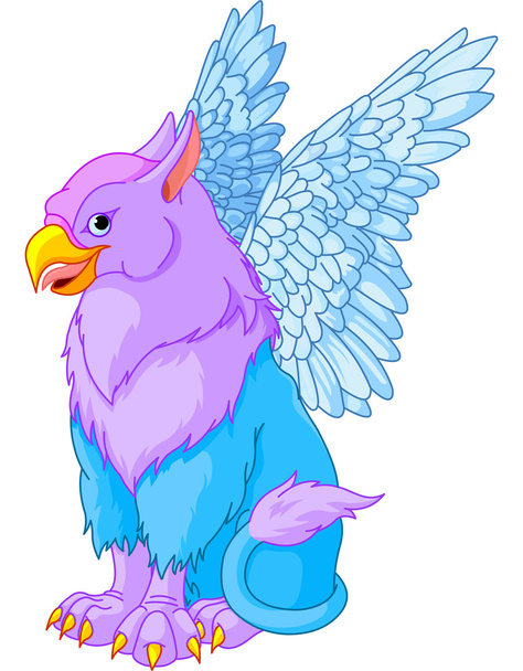Sitting Griffin - Vector, Image