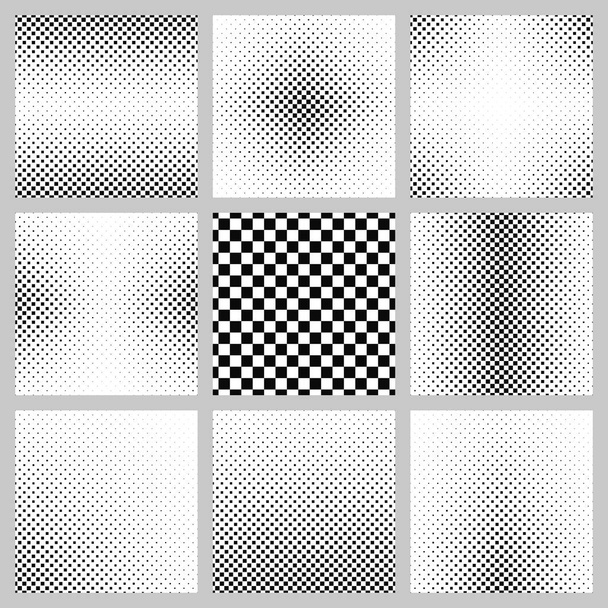 Conjunto de design quadrado preto e branco
 - Vetor, Imagem