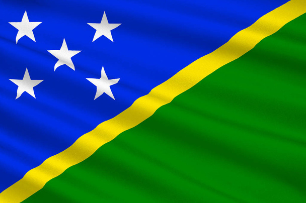 Прапор Соломонових Островів, Хоніара - Меланезії - Фото, зображення