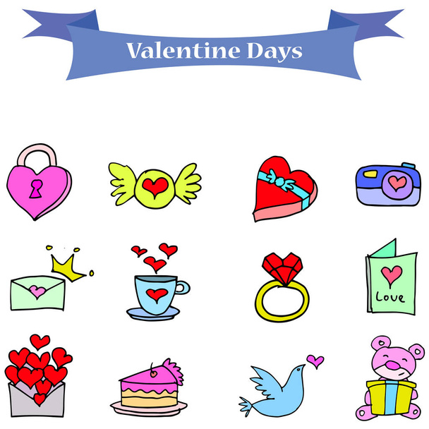 Elemento giorno San Valentino stock illustrazione
 - Vettoriali, immagini