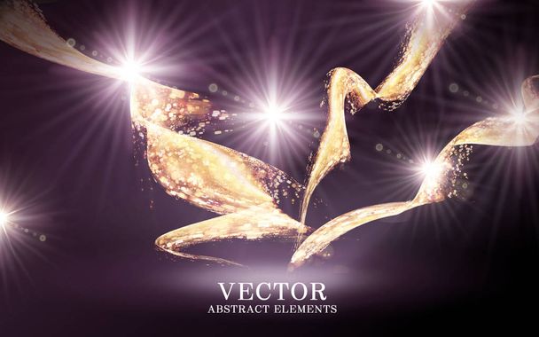 golden light elements - Vektor, kép