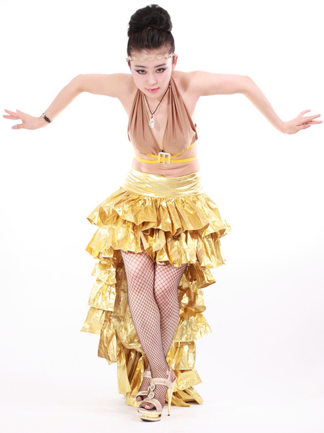 Woman in various dance costumes and fun poses - Photo, image