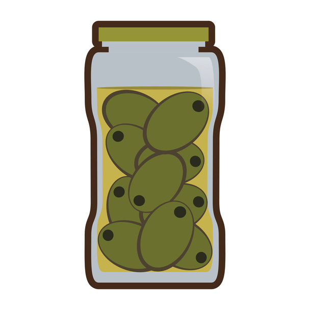 olives dans un bocal conserver la nourriture
 - Vecteur, image