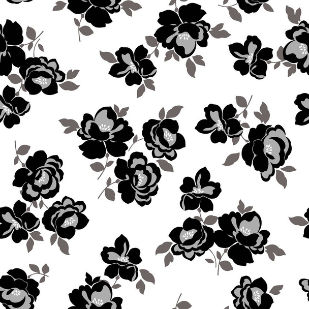 Flower illustration pattern - Vector, imagen