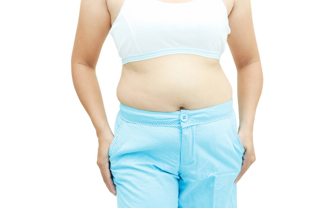 superficie abdominal de la mujer gorda
  - Foto, Imagen