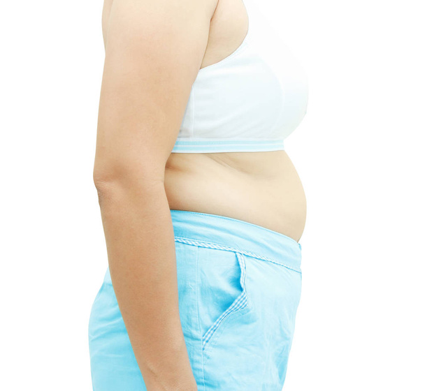 abdominale oppervlak van dikke vrouw  - Foto, afbeelding