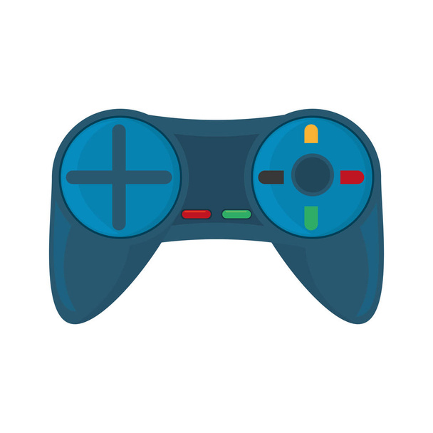 blue control console game white background - Vector, Image