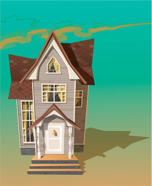 Vector illustration of cool detailed house - Vector, Image