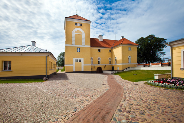hrad Ventspils (německy: windau) se nachází v ventspils, latvi - Fotografie, Obrázek