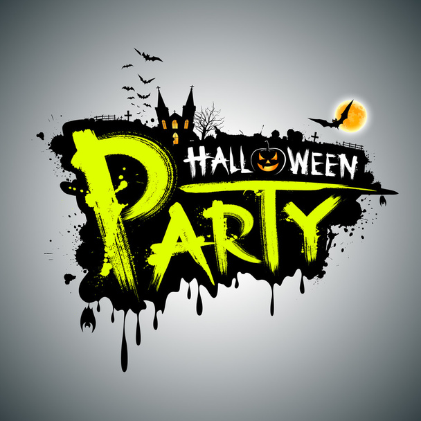 Halloween party. návrh zprávy - Vektor, obrázek