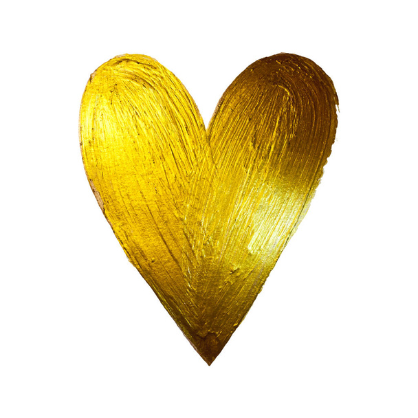 Vector Foil Paint Heart on White Background. Love Concept Design Happy Valintinas Day. Easy to use and edit. - Vektor, Bild