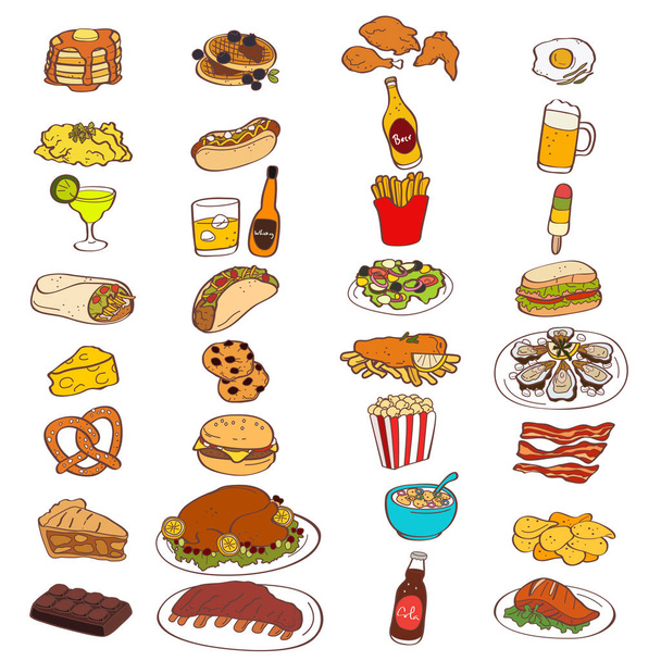 Ikonen für Essen und Trinken - Vektor, Bild