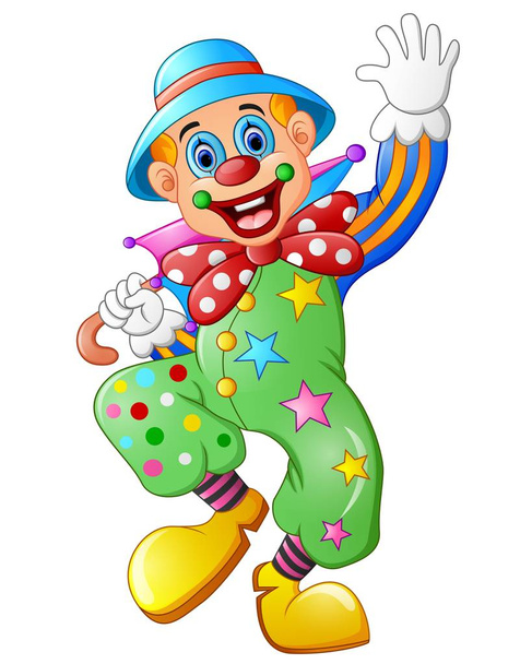 Funny clown on a white background - Vector, Image