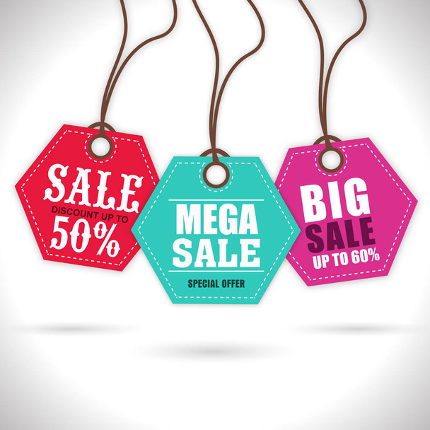 Sale Tags or Labels. - Vector, Image