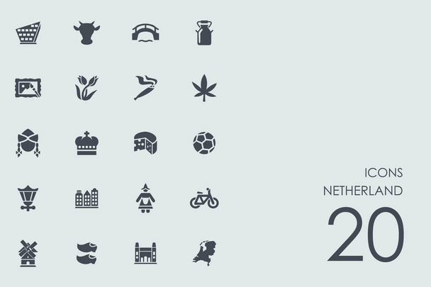 Sada ikon Netherland - Vektor, obrázek