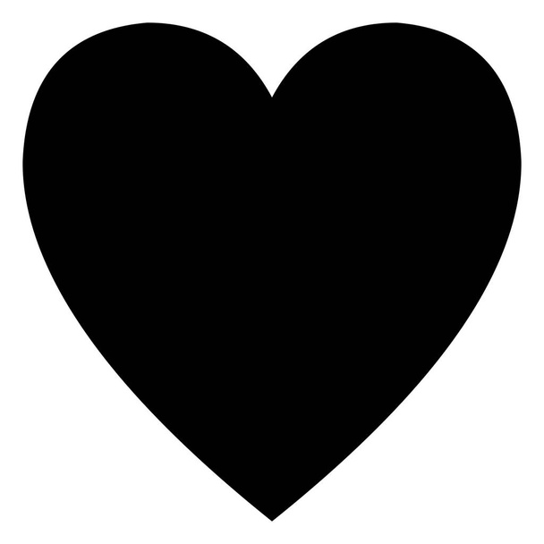 Minimalistic black heart icon template - Vector, Image