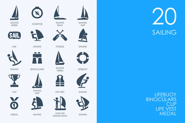 Set di icone a vela
 - Vettoriali, immagini