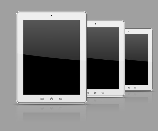 drei weiße Tablet-PC - Foto, Bild