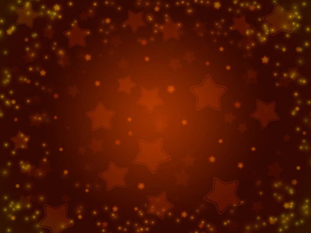 Kerstmis partij achtergrond van glanzende sterren. Bruine digitale illustraties - Foto, afbeelding