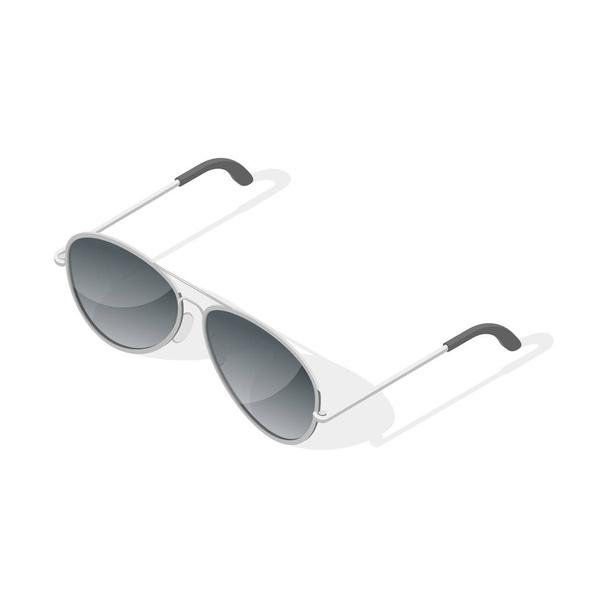 Isometrische 3D-Vektordarstellung der Fliegerbrille. - Vektor, Bild