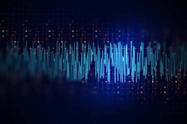 Звуковая волна абстрактный технологический фон
  - Фото, изображение