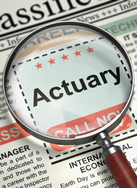Now Hiring Actuary. 3D. - Photo, Image