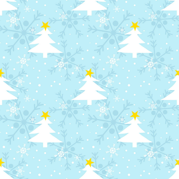 Seamless snowflake pattern. - Vetor, Imagem
