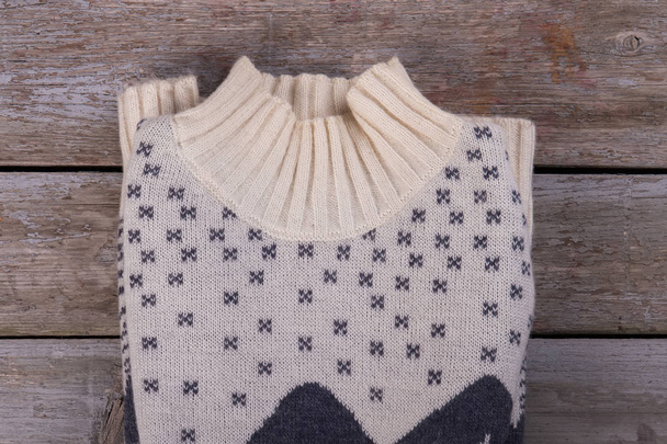 Detail skládací pletený svetr.  - Fotografie, Obrázek