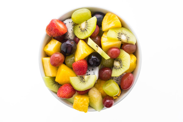 Mixed fruit in white plate - Photo, Image