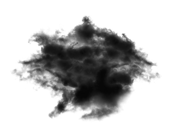  Musta pilvi valkoisella taustalla - Valokuva, kuva
