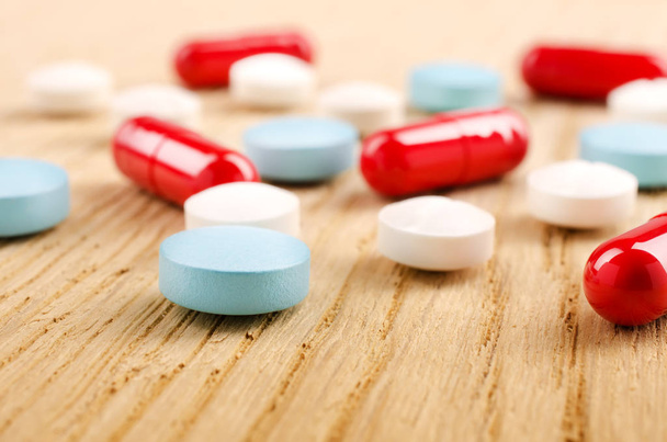 Multicolored Capsules and Pills - Photo, Image