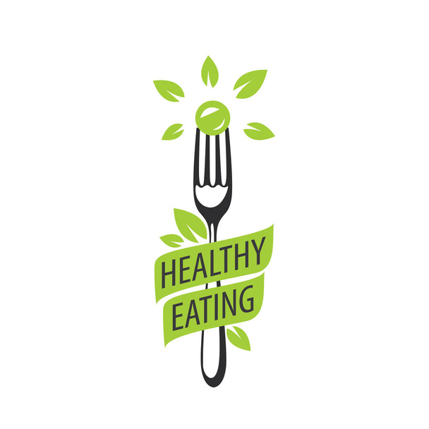 векторный логотип здорового питания
 - Вектор,изображение