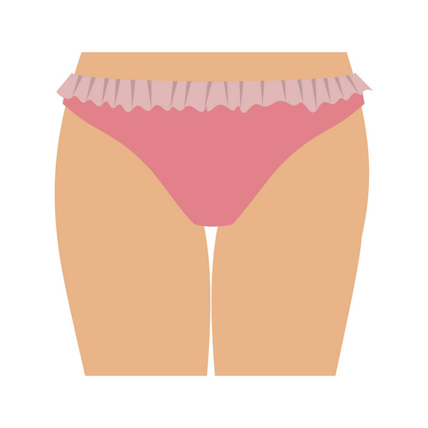 γυναικών μισό σώμα με δαντέλα κιλότα - Διάνυσμα, εικόνα