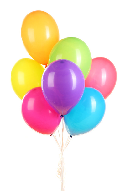 Colorful balloons isolated on white - Φωτογραφία, εικόνα