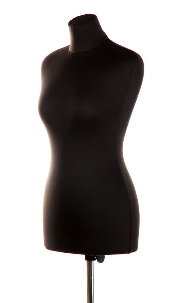 Empty black mannequin isolated on white - Фото, изображение