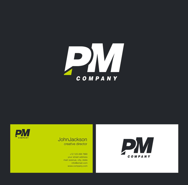 P & M brief Logo   - Vector, afbeelding