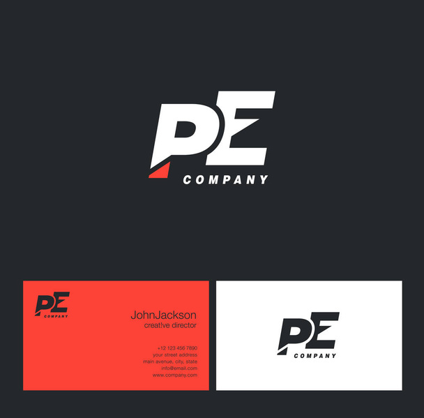 P & E Letter Logo   - Vector, Image