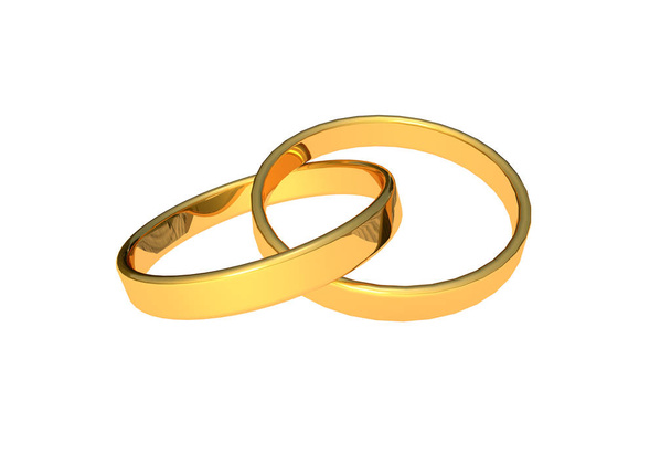 anéis de casamento de ouro no branco
 - Foto, Imagem