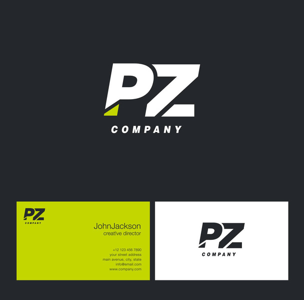 P & Z Letter Logo   - Vector, Image