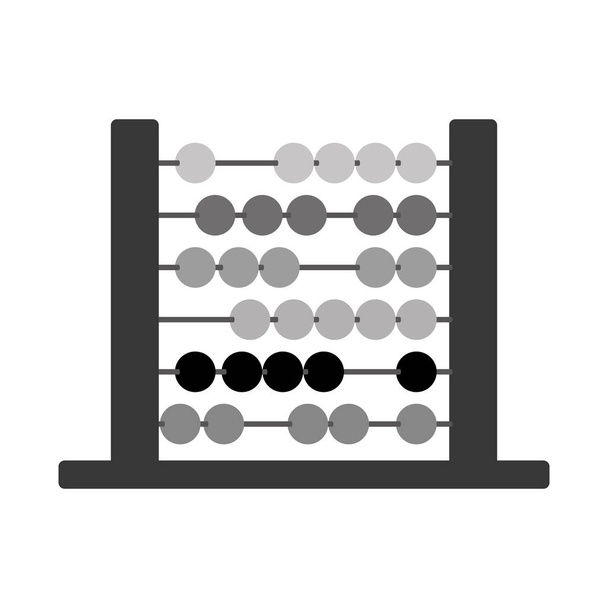 silhouette abacus with base and spheres - Vector, Image