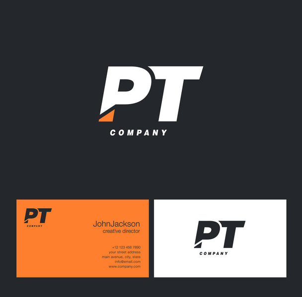 P & T logotipo da carta
   - Vetor, Imagem