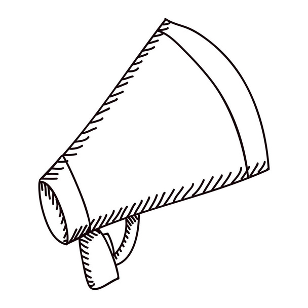 силуэт мегафонной плоской иконки
 - Вектор,изображение
