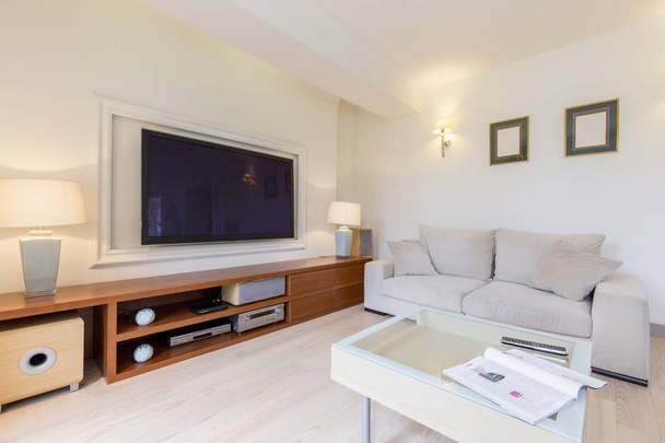 Room with sofa and TV set - Foto, Imagem