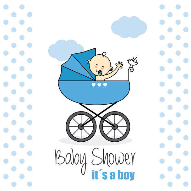 baby shower card - Vector, Imagen