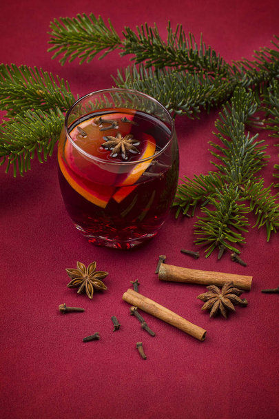 Christmas mulled wine red - Photo, Image