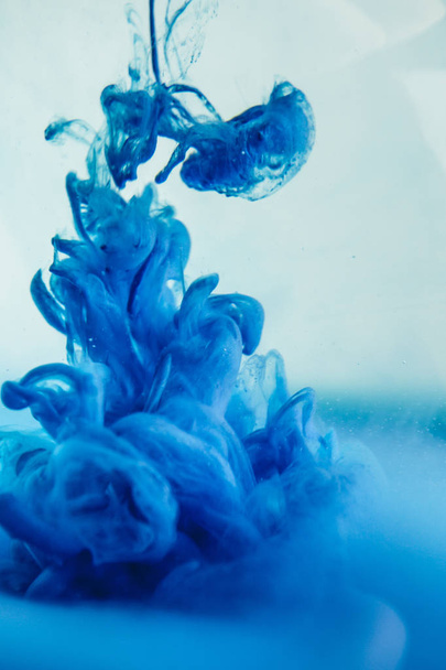 blue dye in water - Fotoğraf, Görsel