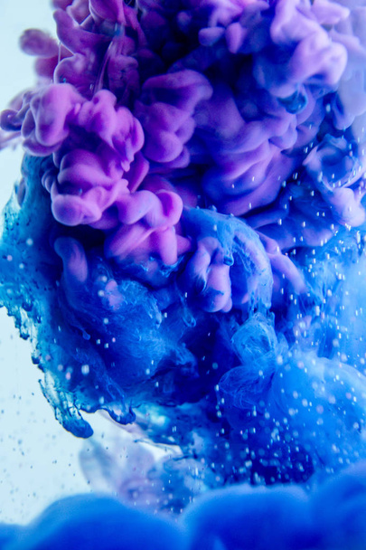  The colorful dye in the water. Abstract background. Wallpaper. Concept art - 写真・画像