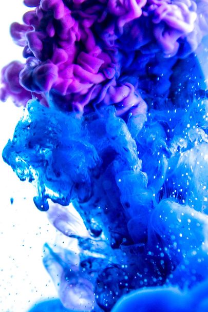  The colorful dye in the water. Abstract background. Wallpaper. Concept art - 写真・画像