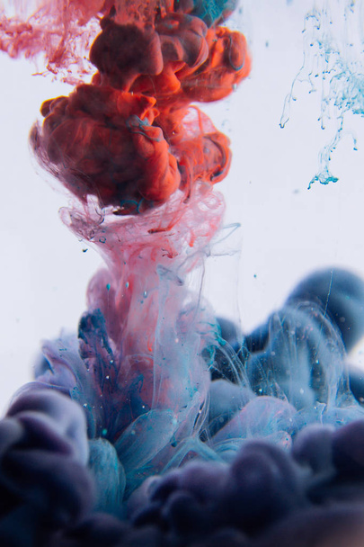  The colorful dye in the water. Abstract background. Wallpaper. Concept art - Foto, afbeelding